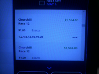 Screencap of Scheinman’s exotic and winning Derby bet